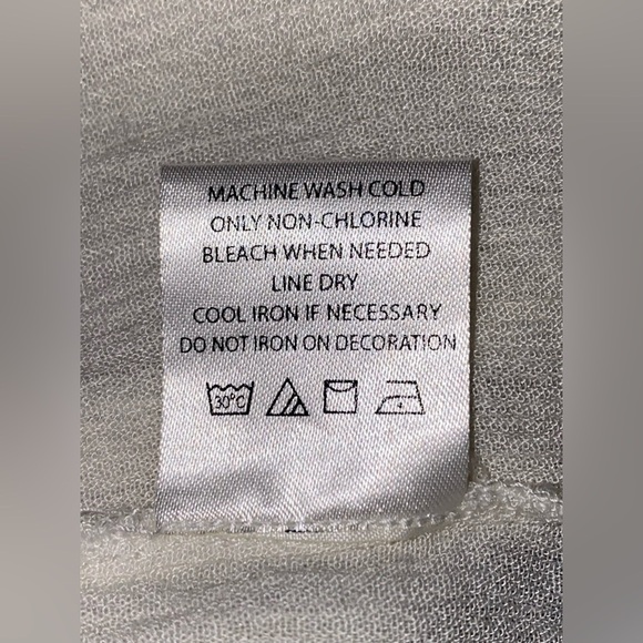 Spade & Heart Hagel Women Semi Sheer Blouse Boho Flowy Dainty‎ XXL Scoop Neck - Picture 5 of 5